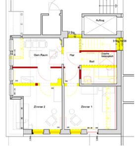 Umbau Modernisierung Dachgeschoss- Wohnung zu 2 Pflegezimmern 10